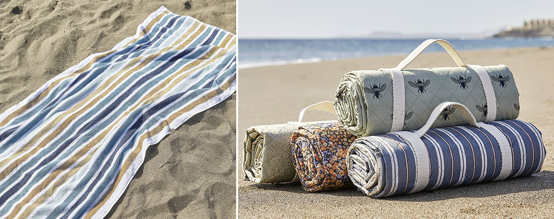 Πετσέτα παραλίας και αδιάβροχες κουβέρτες πικ νικ