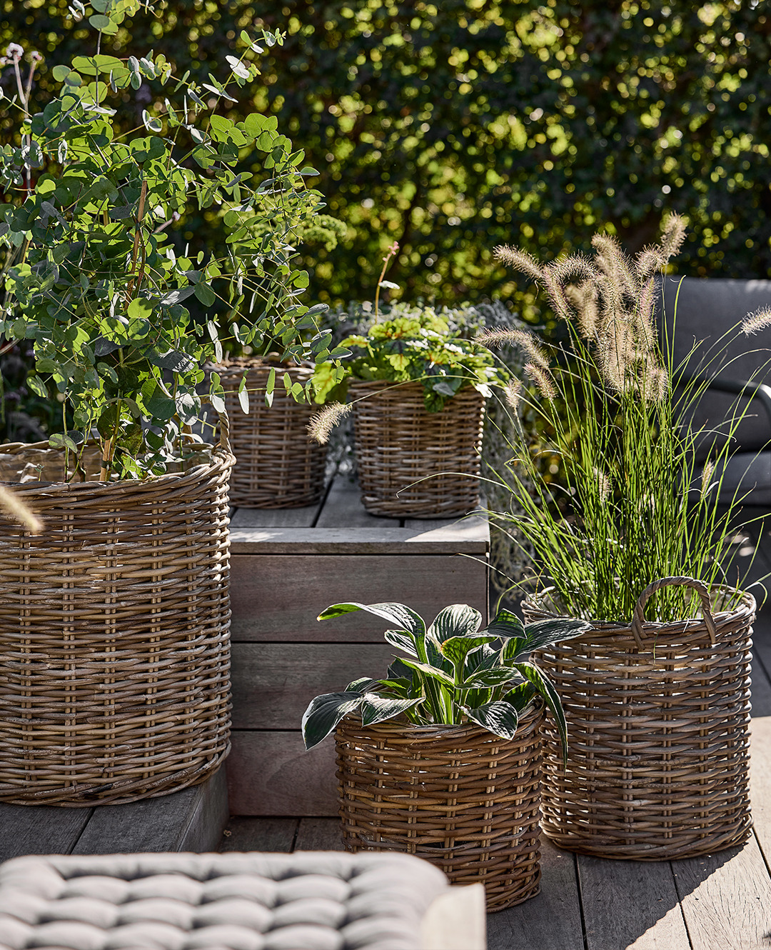 Πλεκτά καλάθια για γλάστρα kubu