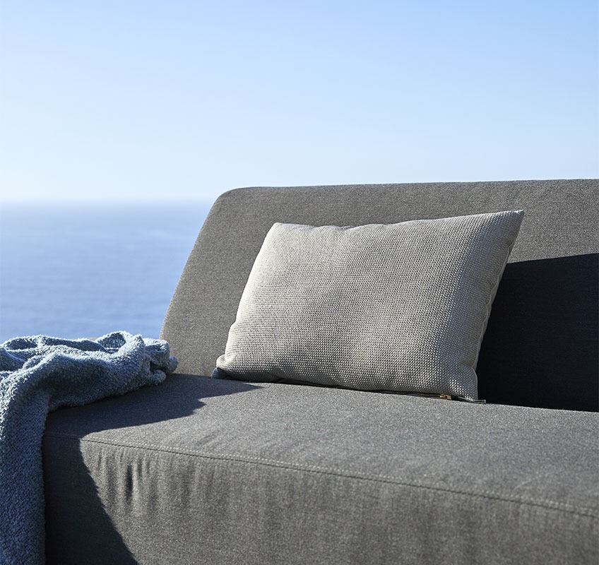 6 ατόμων καναπές σαλονιού κήπου παντός καιρού σε σκούρο γκρι χρώμα με διακοσμητικό μαξιλάρι